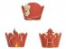 Κόκκινη πυροσβεστική διακοσμητικά περιτυλίγματα για cupcakes 6τμχ