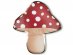Red mushroom with gold foiled details shaped paper plates 8pcs