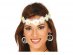 Headband in white and yellow color with diasy flowers