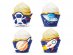 Cosmos cupcake wrappers 8pcs