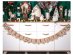 Kraft garland with red Merry Christmas print and mistletoe design for decoration