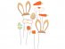 Kraft Easter photo booth props 10pcs