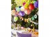Party decoration with hanging decorative honeycomb balls