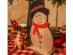Wooden snowman for Christmas table decoration