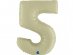 Number 5 large foil balloon in olive green color 100cm