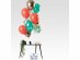 Latex balloons in green, coral. gold and clear color with green leaves print for tropical theme party decoration