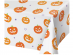 White paper tablecover with pumpkins for a Halloween party