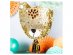 Pinata with leopard theme in gold metallic color