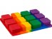 Ice cube tray in rainbow colors for 12 ice cubes