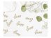 Wooden confetti for table decoration in the shape of word love