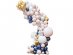 Luxe marble, navy and gold latex balloon garland