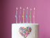 Swirl birthday cake candles in macaron colors