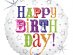 Άσπρο Με Ασημί Αστέρια Ολογραφικό Τύπωμα Για Γενέθλια Happy Birthday Μπαλόνι Foil