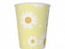 Daisies yellow paper cups 6pcs