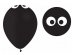 Pair of eyes small black latex balloons 10pcs