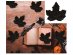 Black decorative leaves 24pcs