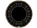 Elegant black large paper plates with gold foiled design 6pcs