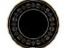 Elegant black extra large paper plates with gold foiled design 6pcs