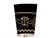 Elegant paper cups in black color with gold foiled design 6pcs
