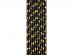 Black paper straws with gold dots 10pcs