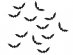 Black bats wooden table confetti 24pcs