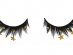 Black eyelashes with gold stars