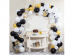 Black and gold latex balloon garland - arch