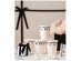 Velour ribbon in black color for gift packaging and decorations