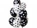 Λάτεξ μπαλόνια σε άσπρο και μαύρο χρώμα με πουά στο αντίθετο χρώμα 12τμχ