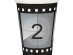 Black and white cinema paper cups 10pcs
