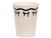 Black Bow Creme Paper Cups (6pcs)