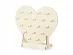 Heart shaped wooden stand for donuts