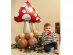 Large foil balloon in the shape of a mushroom for a forest or super Mario theme party decoration