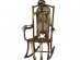 Large decorative skeleton in gold color for party decoration