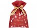 Merry Christmas burgundy gift bag with gold ribbon 30cm x 45cm