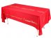 Merry Christmas red fabric tablecover with gold foiled print