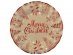 Merry Christmas kraft and red large paper plates 6pcs