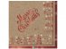 Merry Christmas kraft and red luncheon napkins 16pcs
