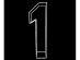 Metallic decorative frame in the shape of number 1