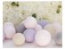 Small latex balloons in nude, pink, lilac and grey color for party decoration