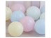 Small latex balloons in pastel pink, yellow, blue and mint color for party decoration
