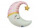 Pink half moon super shape balloon 63cm x 71cm