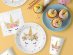 Small paper plates from the Unicorn Face party collection