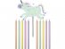 Unicorn and Rainbow birthday cake candles 11pcs