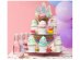 Τριώροφο σταντ για cupcakes για πάρτυ με θέμα τον Μονόκερο