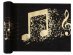 Μουσική Μαύρο Υφασμάτινο Runner με Χρυσό Τύπωμα (30εκ x 5μ)
