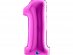 Number 1 large foil balloon in purple color 100cm