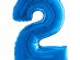Supershape Μπαλόνι Αριθμός-Νούμερο 2 Μπλε (100εκ)