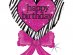 Heart Black and Fuchsia Happy Birthday Holographic Supershape Balloon
