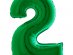 Πράσινο Μπαλόνι Supershape Αριθμός-Νούμερο 2 (100εκ)